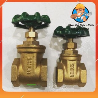[SIÊU BỀN] Van nước THAU 2 đầu răng ∅21, ∅27 SANWA
