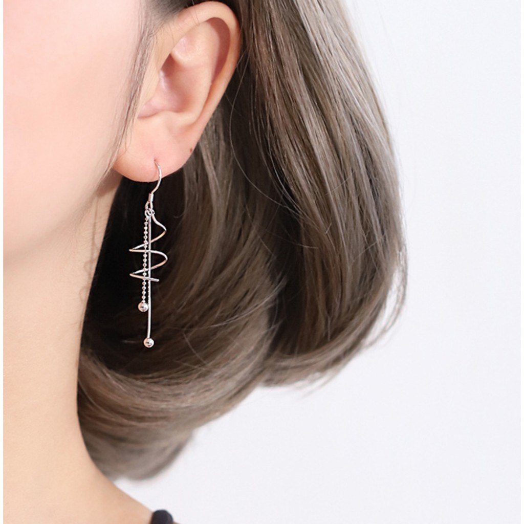 Khuyên tai nữ dáng dài KT58 Bông tai Hoa tai xinh xắn hàng thiết kế | Shopee Việt Nam