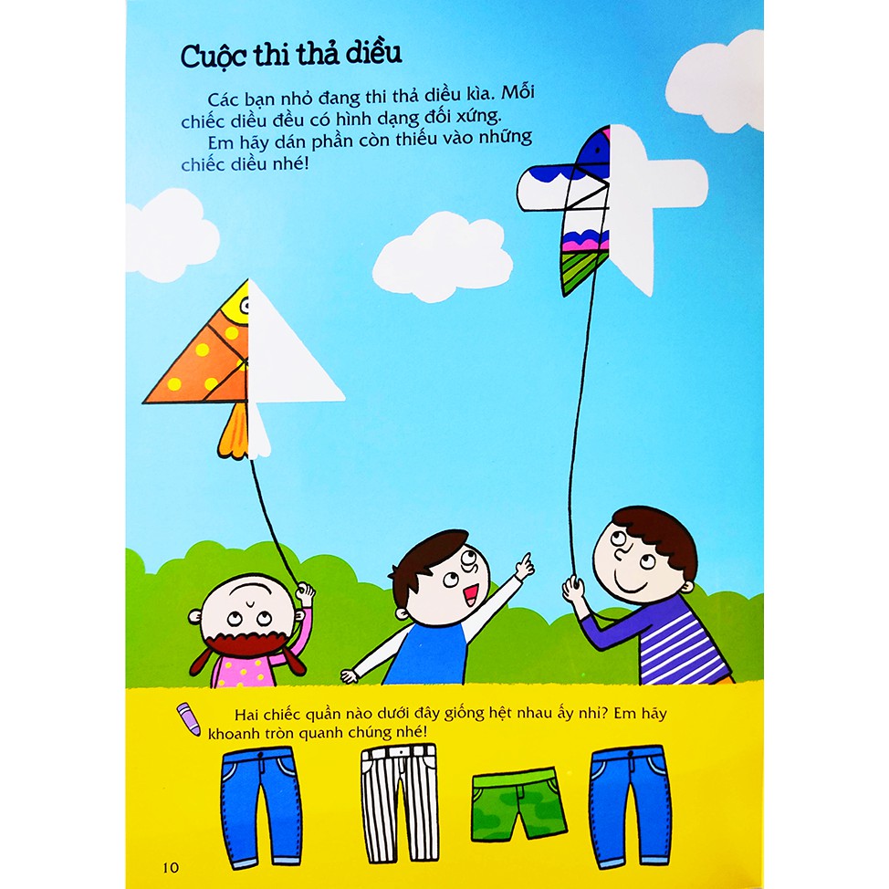 Sách cho bé - 300 Miếng Bóc Dán Thông Minh - Bộ 6 cuốn Đinh Tị Books