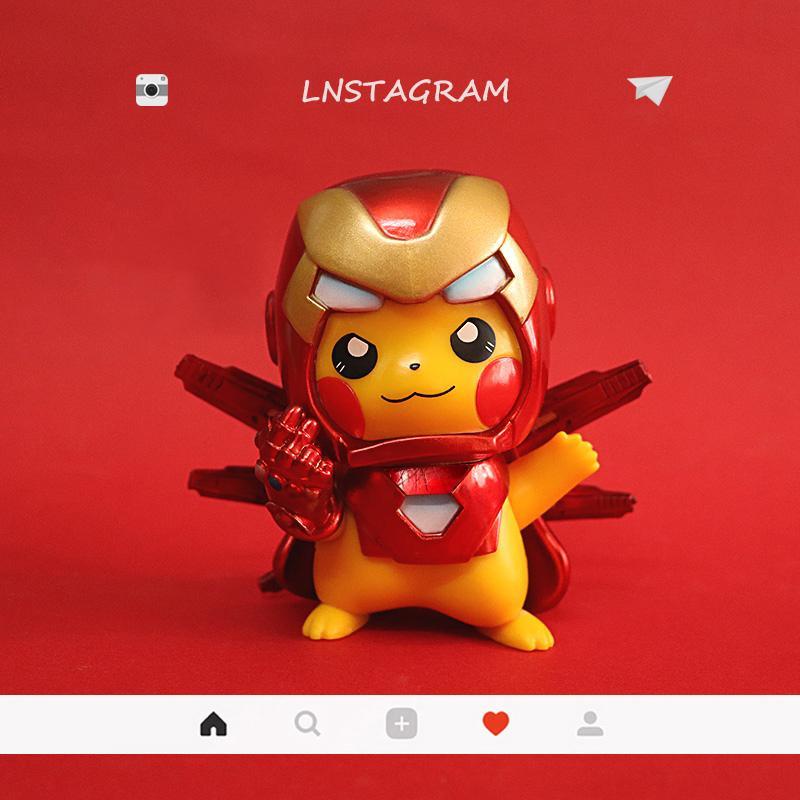 ♛Mô Hình Nhân Vật Người Sắt/Pikachu/Người Nhện Marvel Độc Đáo