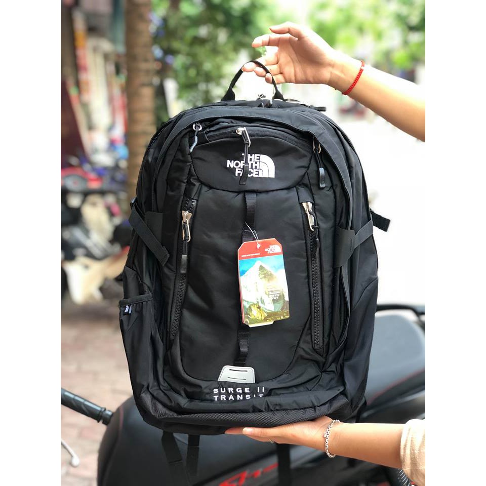 Balo laptop du lịch TNF Suger II chất liệu chống thấm màu đen