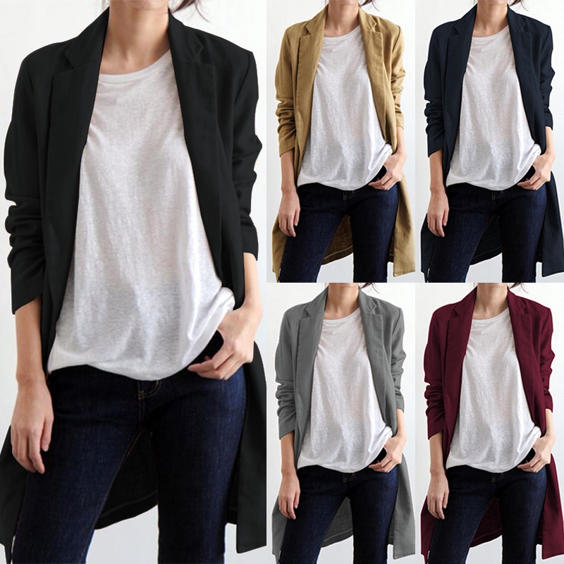 🎀🎀 Women Solid Color Casual Long Sleeve Jacket Plus Size🎀🎀
