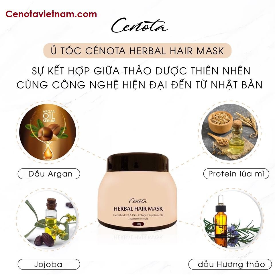 Ủ tóc thảo dược gừng Herbal Hair Mask 100gr, ủ tóc công thức mới từ Nhật Bản