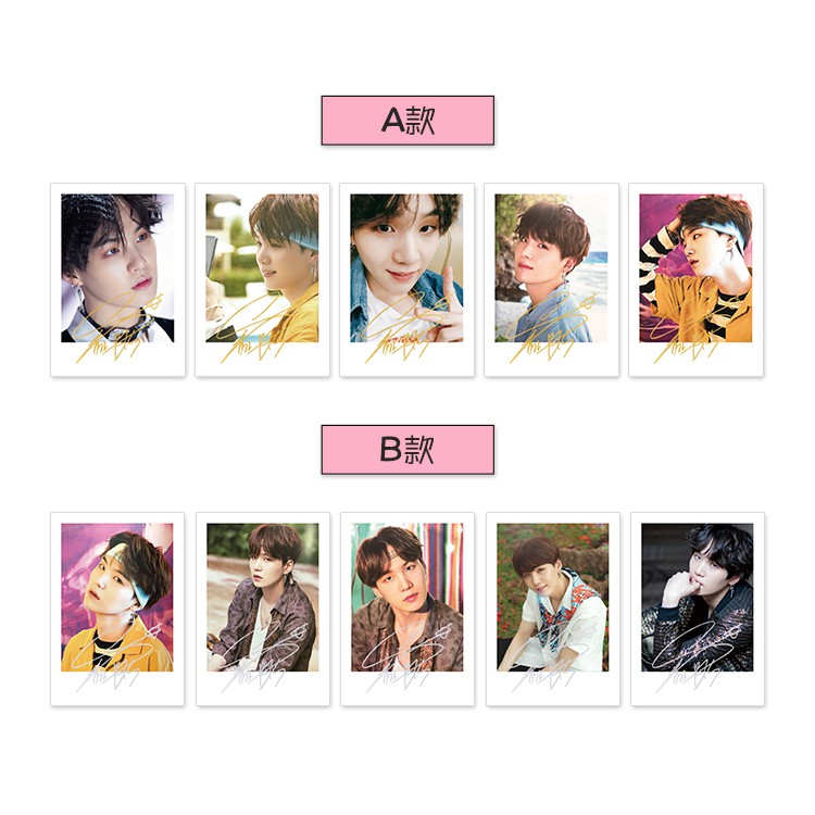 Set 5 ảnh thẻ hình thành viên Suga nhóm nhạc BTS