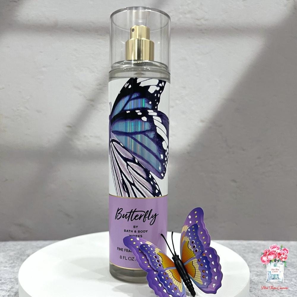 Xịt Thơm Toàn Thân Bath & Body Works Butterfly Hương Hoa Diên Vĩ Ngọt Ngào Nữ Tính Cấp Ẩm Cho Da 236ml
