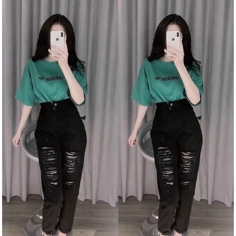 Quần baggy rách  phom dáng chuẩn ảnh