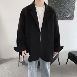 Áo Khoác Blazer Thiết Kế Đơn Giản Thời Trang Theo Phong Cách Nhật Hàn Dành Cho Nam