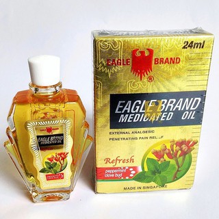 Dầu gió singgapore vàng Eagle Brand Medicated Oil 24ml chính hãng 100% date 2027