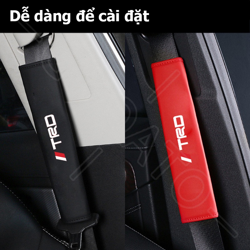 GTIOATO TRD Da DâY Đai An ToàN Ô Tô CàI DâY An ToàN Ô Tô BọC DâY An ToàN Xe HơI Phụ Kiện Oto Trang Trí Oto Phụ KiệN BêN Trong Ô Tô Cho Toyota Raize Corolla Cross Vios Veloz Innova Camry Hilux Yaris Fortuner Wigo Altis RAV4 Avanza Hiace