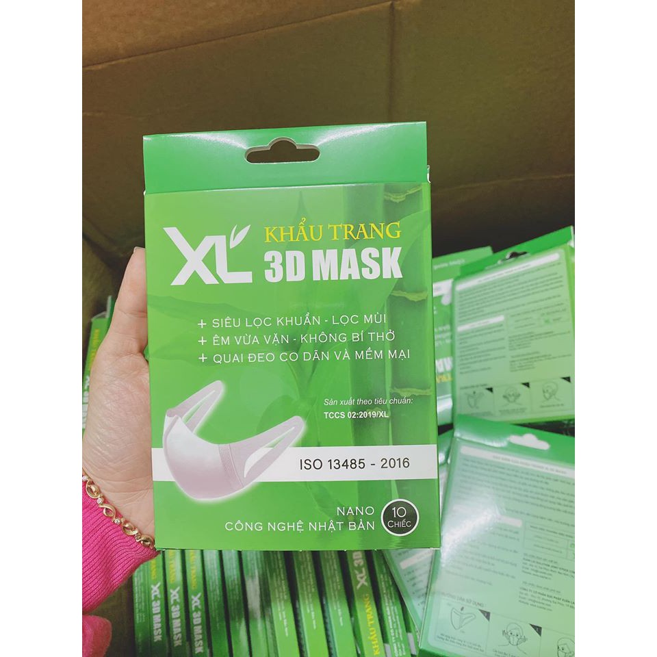 Hộp 10 chiếc khẩu trang 3D mask Xuân Lai