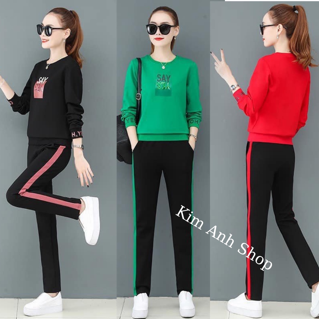 Đồ Bộ Thể Thao Nữ Thu Đông Cao Cấp Say Yes Chất Umi