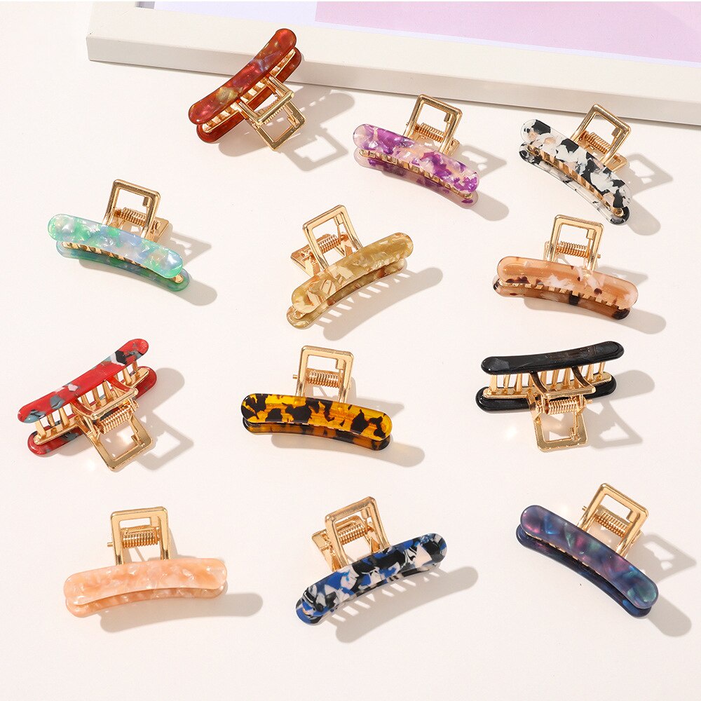 1 kẹp tóc acrylic phong cách retro Hàn Quốc