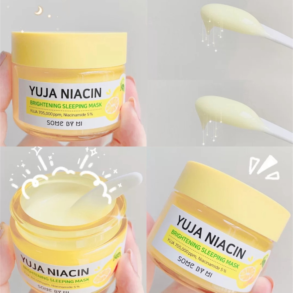 Mặt Nạ Ngủ Dưỡng Trắng Da Some By Mi Yuja Niacin 30 Days Miracle Brightening Sleeping Mask _ Some By Mi Chính Hãng