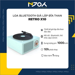 Loa Bluetooth Mini Retro X10 Giả Lập Đĩa Than Hỗ Trợ Thẻ Nhớ Cổng Aux Bảo Hành 3 Tháng 1 Đổi 1