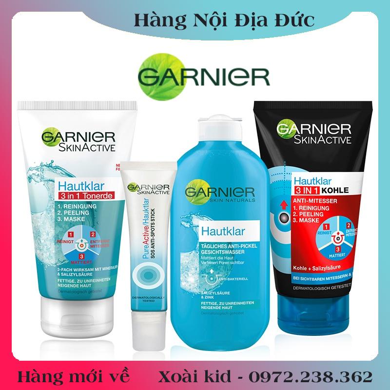 SỮA RỬA MẶT GARNIER 3IN1 CHO DA DẦU, NHỜN GIÚP SE KHÍT LỖ CHÂN LÔNG- NỘI ĐỊA ĐỨC ĐỦ BILL