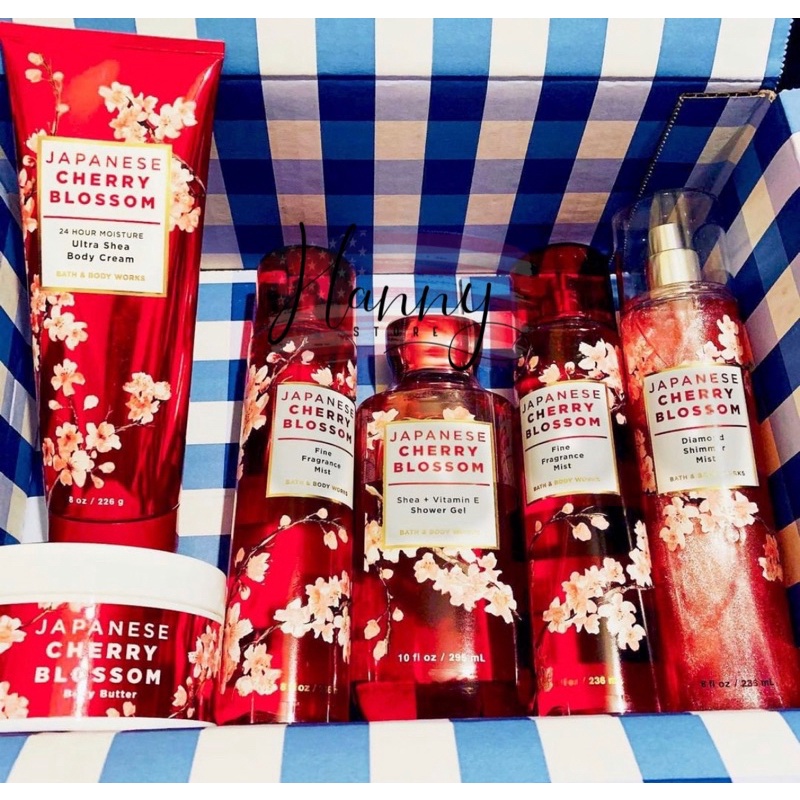 Bộ sản phẩm Bath&amp;BodyWorks Japanese Cherry  (mùi hoa anh đào)