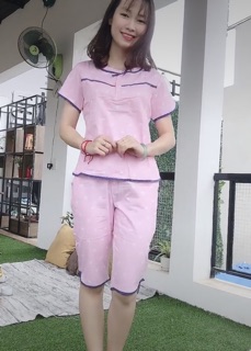 Bộ mặc nhà thô lụa
