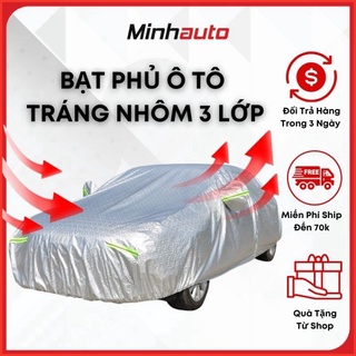 [ub] Bạt Phủ Ô Tô, Bạt Phủ Xe Ô Tô 3 Lớp 🚗CAO CẤP🚗 Tráng Nhôm, Chống Nắng, Chống Mưa, Chống Cháy