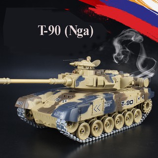 Đồ chơi xe tăng điều khiển chạy xích kim loại T-90A