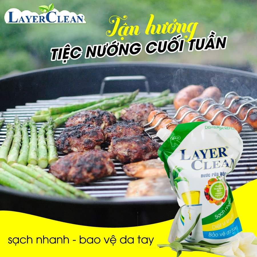 Nước rửa bát hữu cơ Layer Clean hương quế 800ml