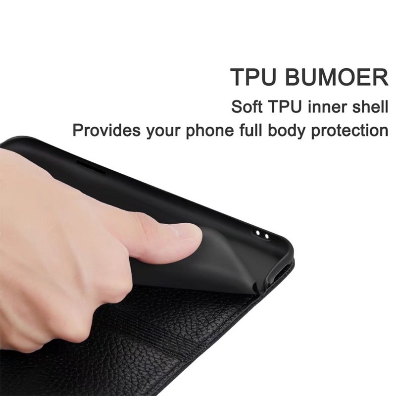 MONTBLANC Bao Da Điện Thoại Nắp Lật Nam Châm Kiêm Ví Cho IPhone 13 12 Pro Max 11 X XR XS 7 8 Plus Vỏ