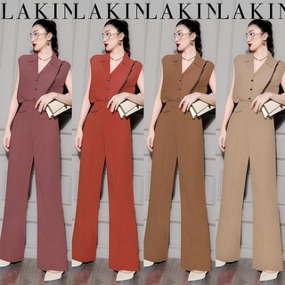 Bộ đồ dài 💕freeship💕 set nguyên bộ quần dài ống suông áo sơ mi xinh xắn tj1187
