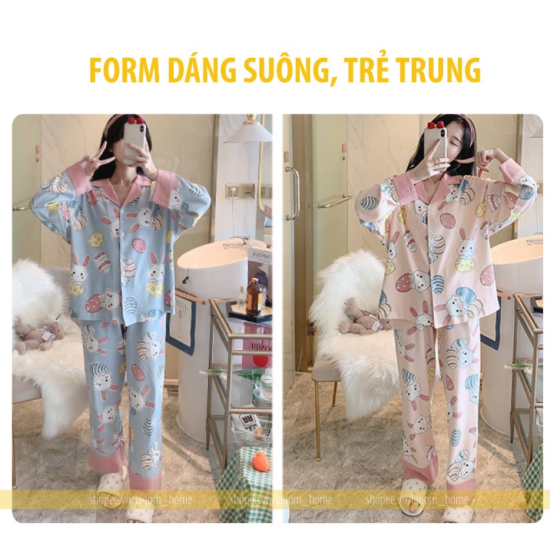 [LOẠI 1 CAO CẤP] Bộ Pijama Dài Tay Nữ Cotton Thu Đông | Đồ Bộ Dài Tay Nữ | BigBuy360 - bigbuy360.vn