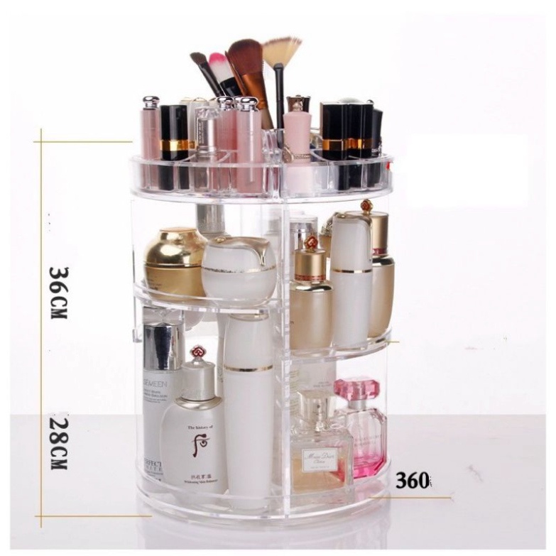 Kệ mỹ phẩm xoay 360 độ để bàn Loại 1