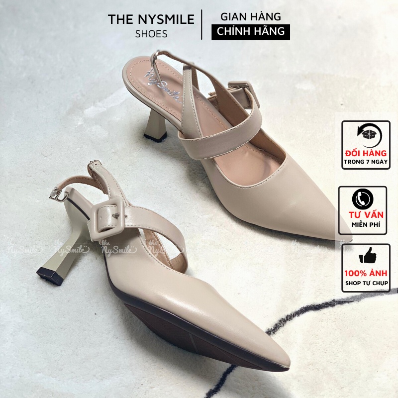 Giày cao gót 6cm bít mũi quai hậu - THENYSMILE - SADY
