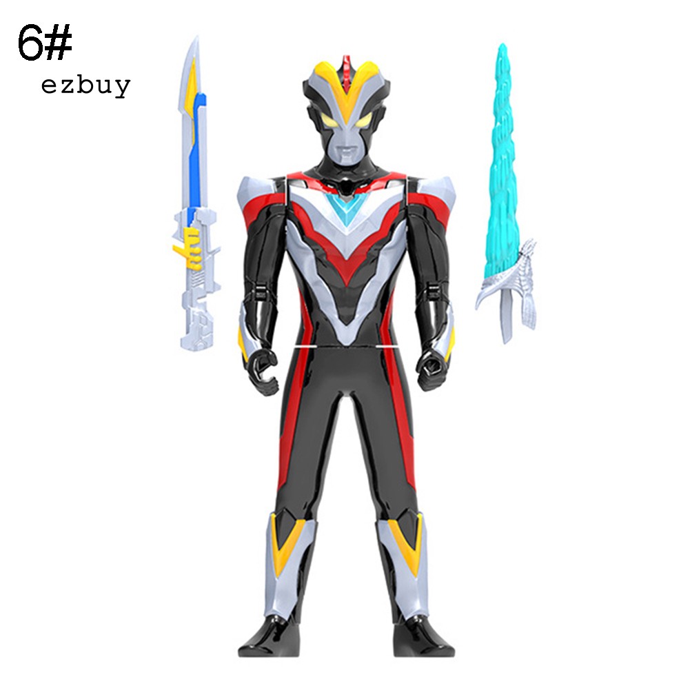 【EY】Ultraman Tiga Gree Model PVC Action Figure Statue with LED Sound Kids Toy Gift