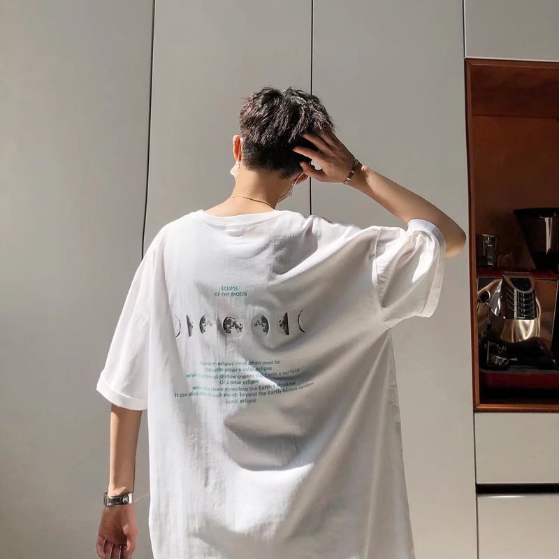 Áo Thun Tay Ngắn Dáng Rộng In Chữ Phong Cách Hip Hop Đường Phố Hàn Quốc Thời Trang Mùa Hè Cho Nam Và Nữ