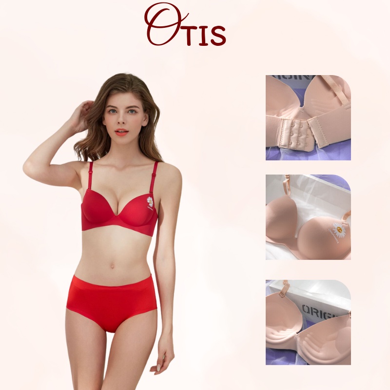 Áo ngực su đúc bàn tay nâng ngực không gọng họa tiết hoa cúc dễ thương cho nữ OTIS - A14