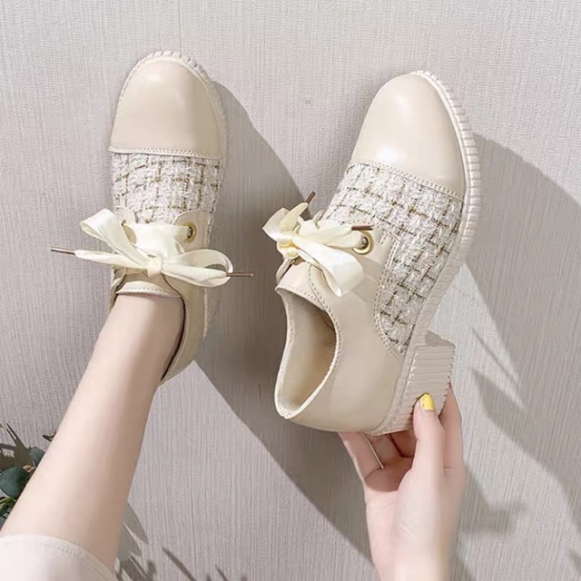 (Ảnh thật) Giày lolita thắt nơ