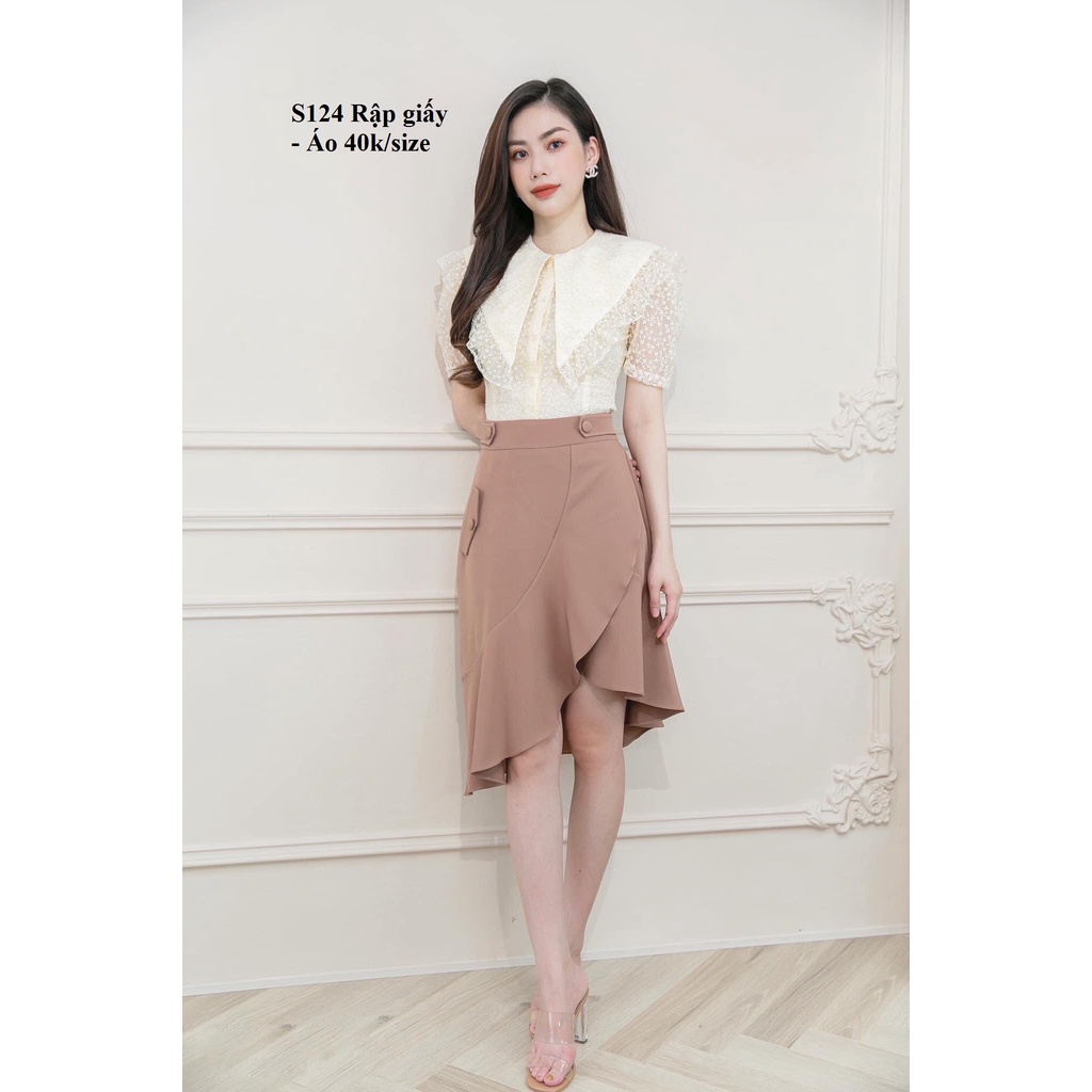 RẬP GIẤY S124 RẬP ÁO SƠ MI CỔ CÁCH ĐIỆU (KHÔNG PHẢI BÁN QUẦN ÁO)