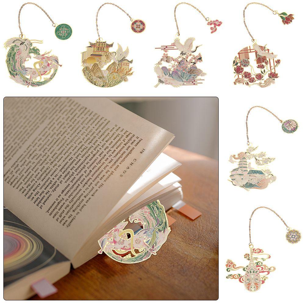 Myrongvn Đánh Dấu Trang Sách Bằng Đồng Thau Mặt Dây Tua Rua Làm Việc Văn Phòng Trường