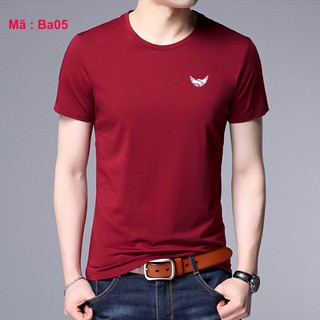 [hot] Áo thun nam cổ tròn màu đỏ đô sản xuất tại việt nam