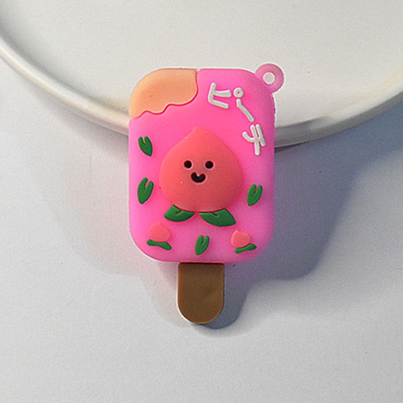 Móc Khoá Hình Que Kem Hoa a quả Siêu Xinh 4 -Màu/ Size lớn