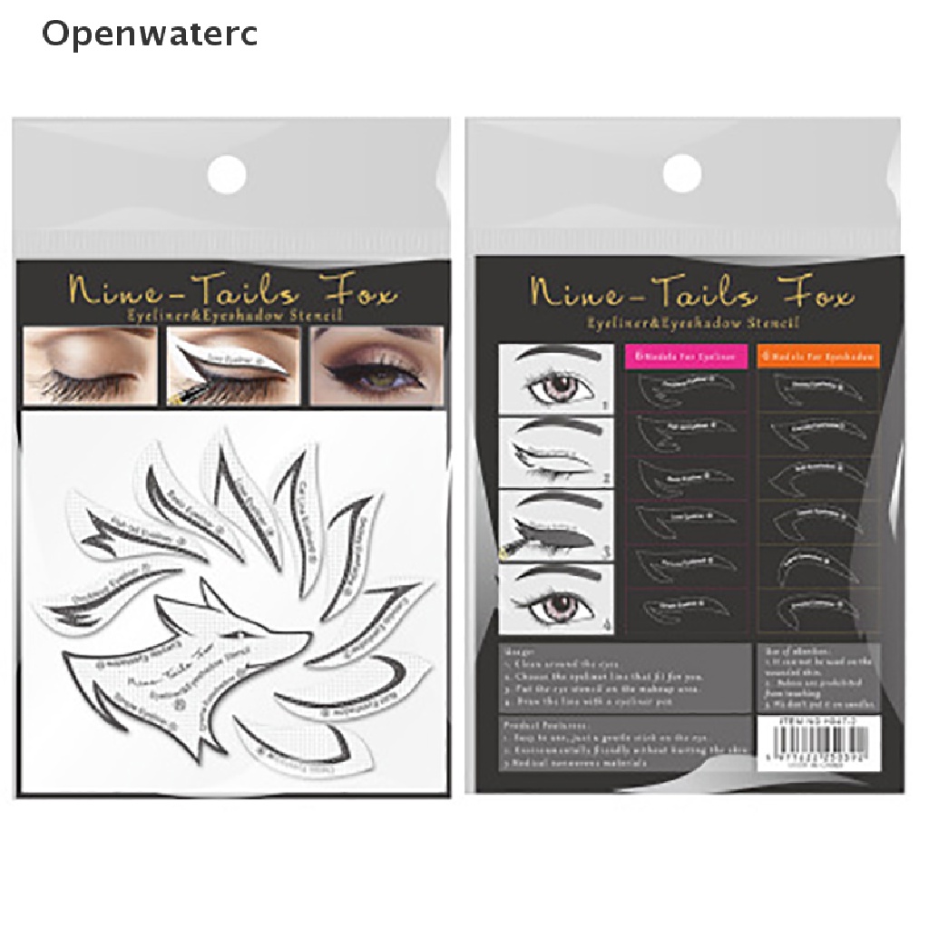 Bộ 24 Thẻ Khuôn Kẻ Mắt Bằng Vải Không Dệt 12 Phong Cách