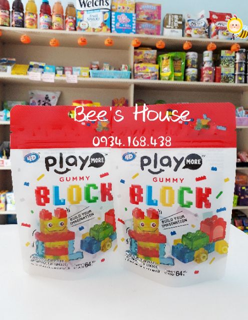 Kẹo dẻo xếp hình Play More Block Thái