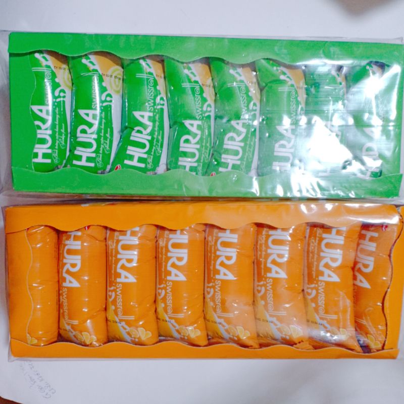 Bánh Bông Lan Cuộn HURA 🌸 FREESHIP 🌸 Bánh Nhân Kem Vị Trứng Bơ Sữa , Vị Cốm , Vị Dâu , Vị Cam Ăn Vặt Ăn Sáng Thơm Ngon