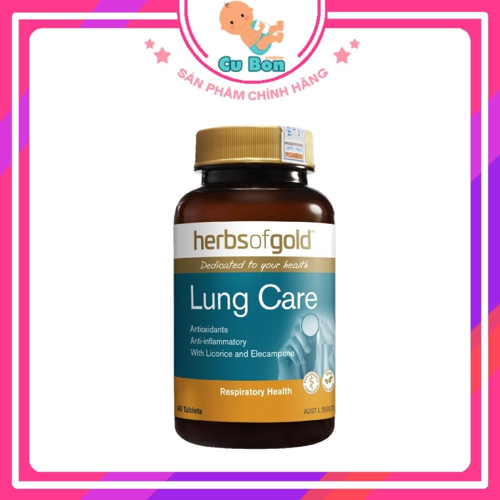 Tăng cường sức khỏe đường hô hấp HERBS OF GOLD LUNG CARE của úc 60 viên