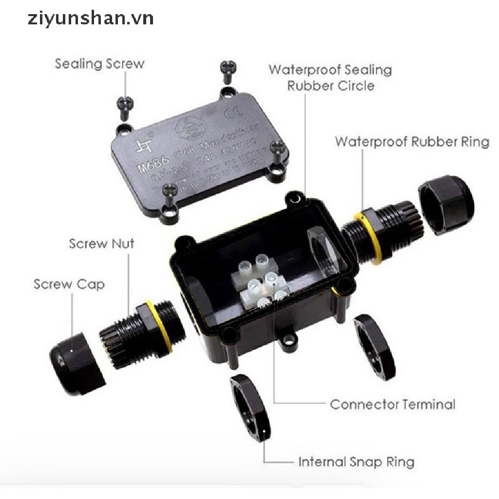 Hộp đấu nối dây cáp ngoài trời chống thấm nước IP66 2/3 chiều tiện dụng
