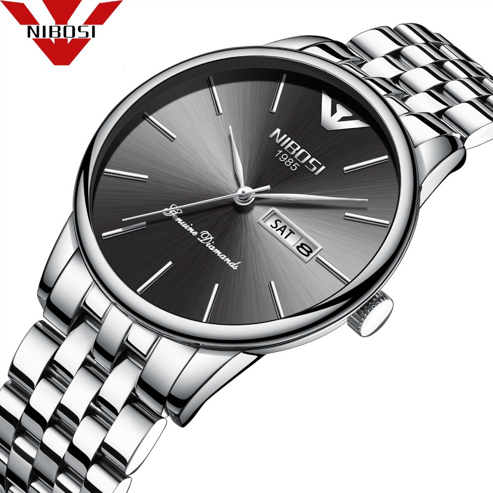 (TẶNG VÒNG TAY) Đồng Hồ Nam NIBOSI 2332 chính hãng, dây kim loại không gỉ, thép đúc đặc, FULLBOX | BigBuy360 - bigbuy360.vn