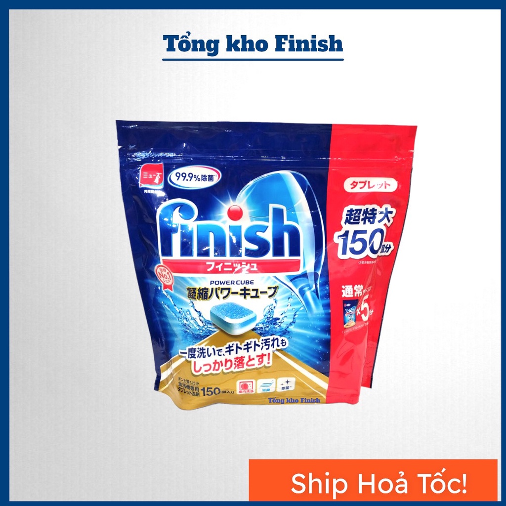 [Có Tem Phụ] Viên Rửa Bát Finish Nhật 150 Viên
