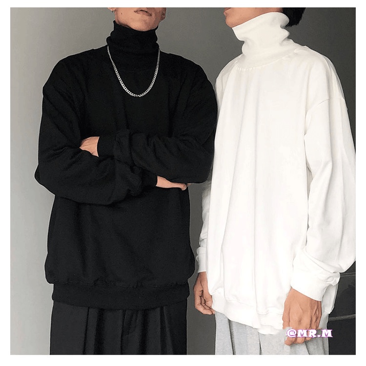 Áo thun cổ cao áo dài áo phông, tay dài áo nam và nữ áo thun màu đặc trưng