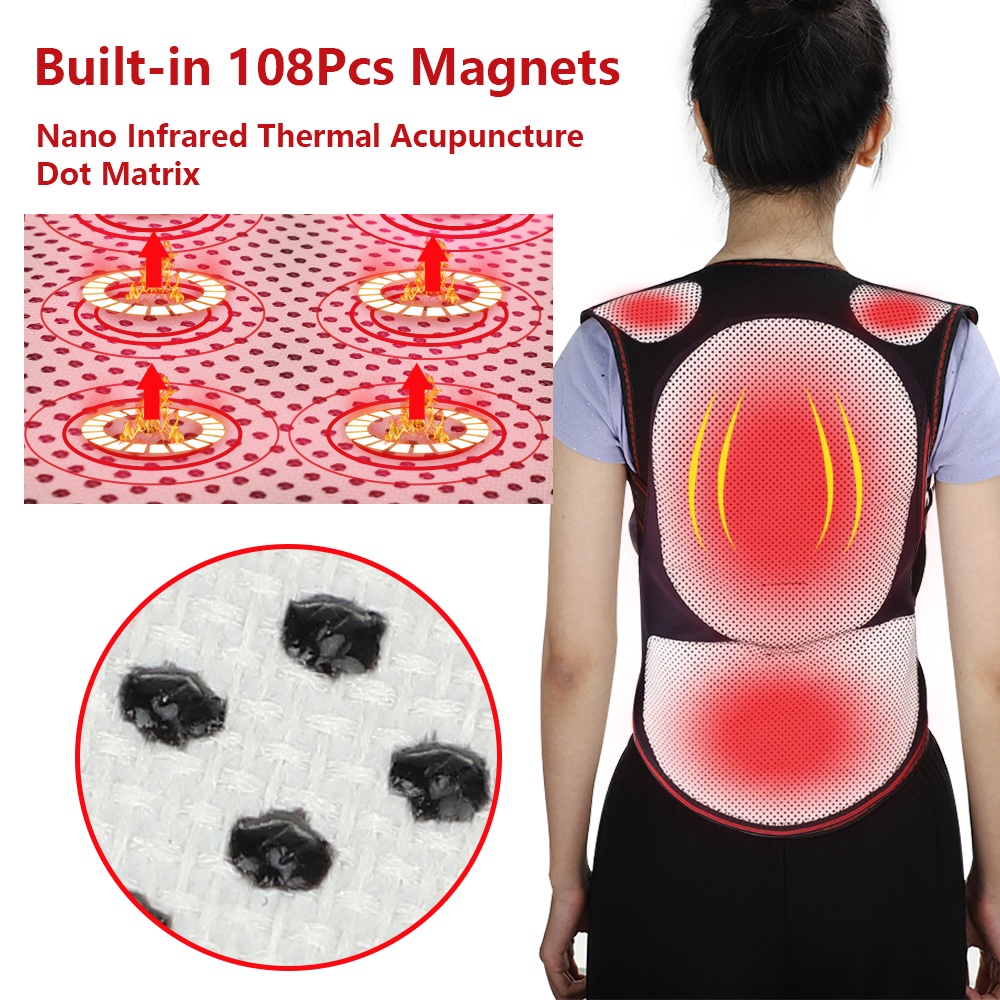 Đai Tourmaline Tự Sưởi Ấm Hỗ Trợ Điều Chỉnh Tư Thế Lưng Vai Và Lưng