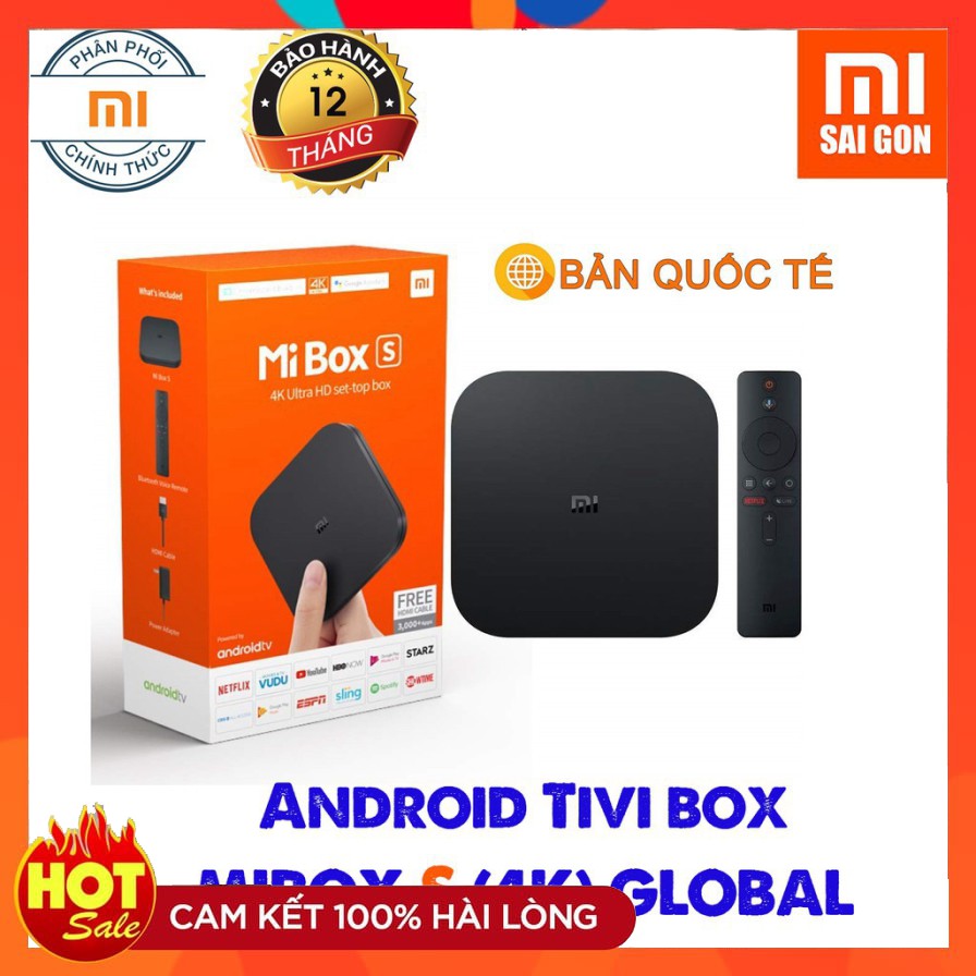 [ BẢN QUỐC TẾ ] Android Tivi MIBOX S (4K) GLOBAL- BẢO HÀNH 12 THÁNG CHÍNH HÃNG tại Digiworld - Hàng chất lượng