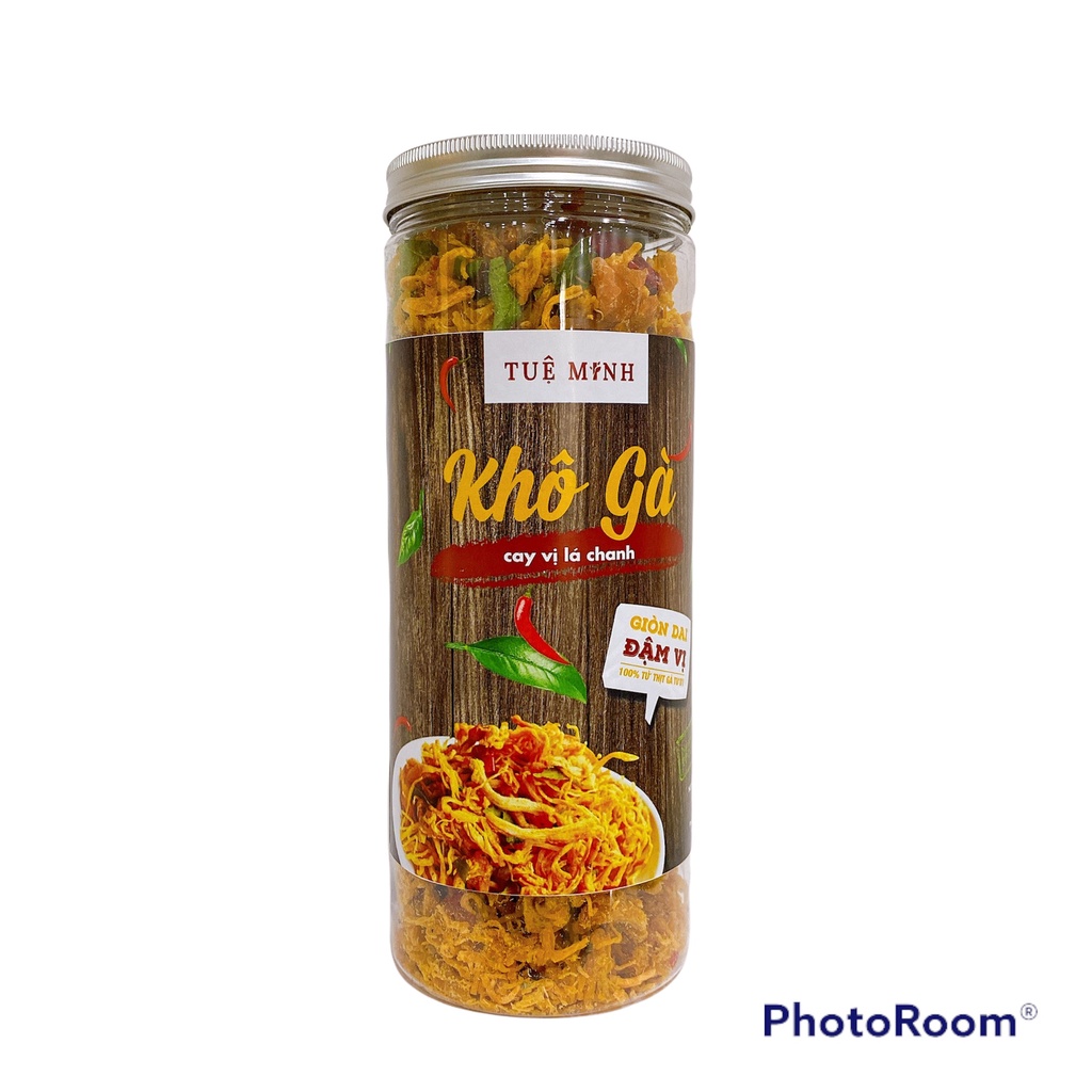 Khô gà lá chanh Tuệ Minh từ nguồn nguyên liệu sạch đã kiểm nghiệm an toàn vệ sinh thực phẩm 500gram | BigBuy360 - bigbuy360.vn