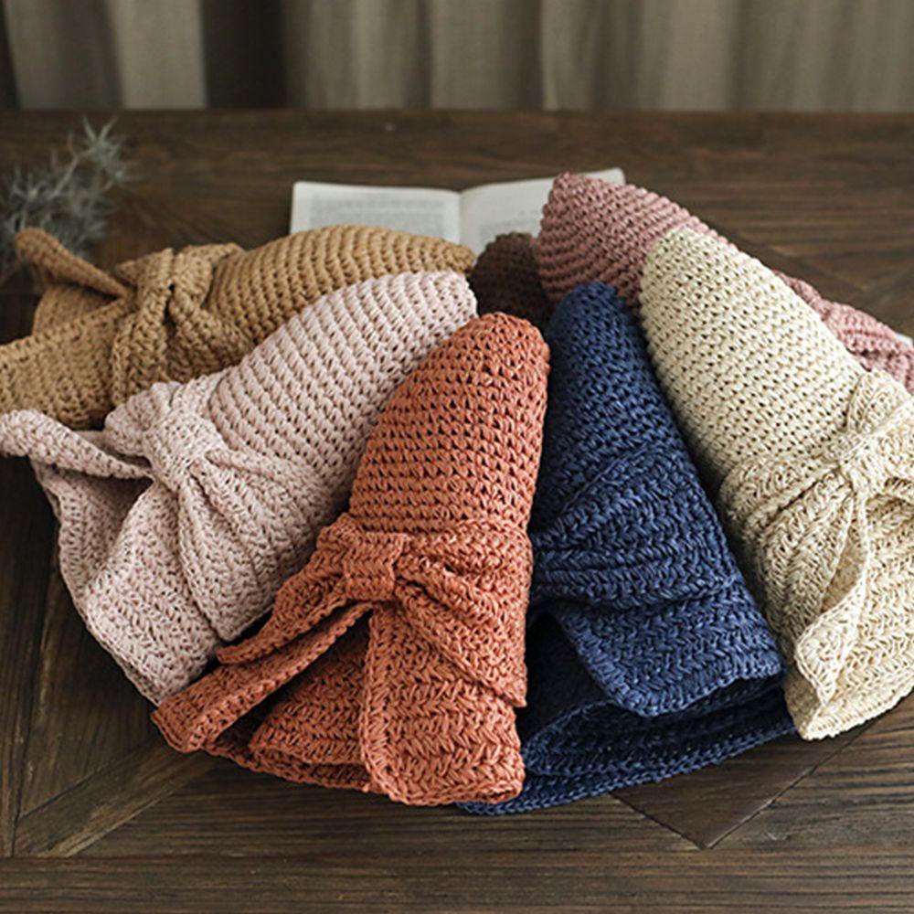 Mũ Rộng Vành Che Nắng Đính Nơ Thời Trang Mùa Hè