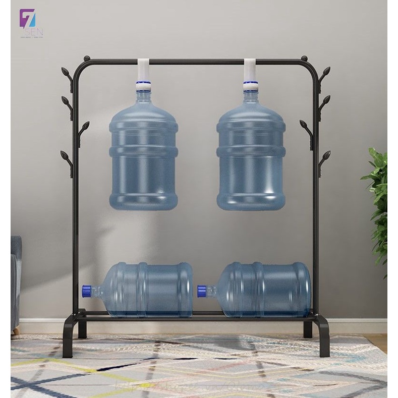 Kệ Treo Quần Áo Có Móc Treo Túi Sách Kèm Ngăn Để Giày Dép